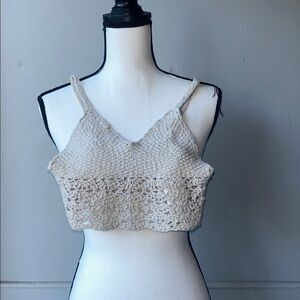 Hollister Cream Knit Top